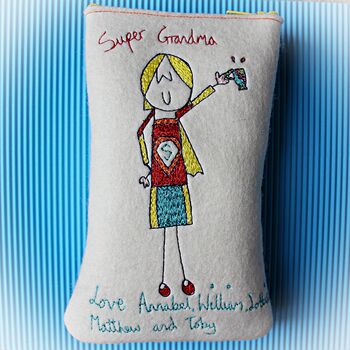 Personalised Super Gran Embroidered Glasses Case, 10 of 12