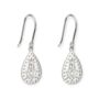 Floral Lace Dangle Earrings In Sterling Silver, thumbnail 4 of 11