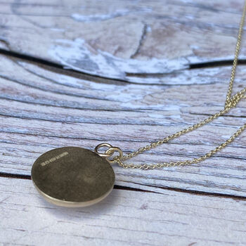Solid Gold Chunky Moonface Pendant, 6 of 6