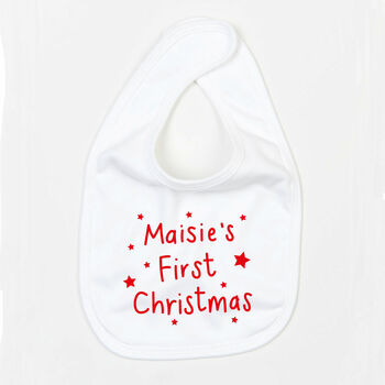 Personalised First Christmas Baby Bib, 2 of 2