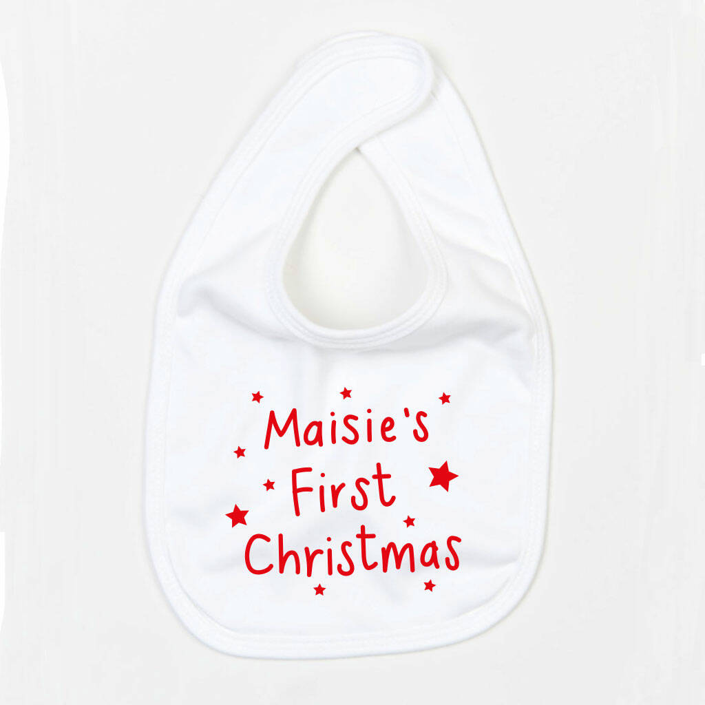 Personalised First Christmas Baby Bib By Megan Claire ...