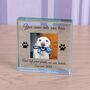 '… Left Paw Prints On Our Hearts' Pet Memory Photo Glass Token, thumbnail 2 of 2