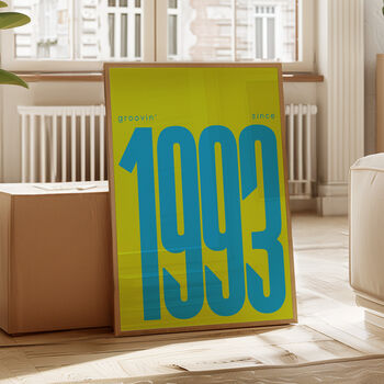 Personalised 'Groovin' Since Year Print Custom Poster, 4 of 11