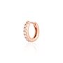 Sparkling Rose Gold Plated Single Cartilage Hoop Earring, 7mm, thumbnail 1 of 5
