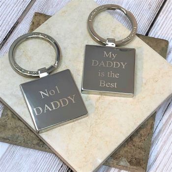 Dads Personalised Square Keyring, 3 of 4
