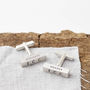 Personalised Sterling Silver Bar Cufflinks, thumbnail 3 of 6