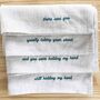 Personalised Hand Writing Linen Napkin Gift, thumbnail 7 of 9