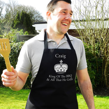 Personalised 'King Of The BBQ' Apron, 3 of 7