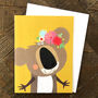 Mini Party Koala Greetings Card, thumbnail 3 of 5