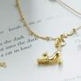 Gold Plated Sterling Silver Cat Necklace, thumbnail 4 of 6