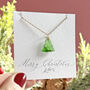 Glass Christmas Tree Necklace, thumbnail 1 of 5