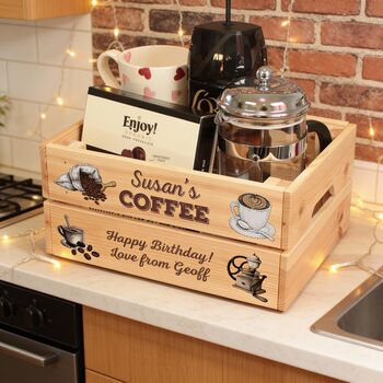 Personalised Coffee Lover Gift Crate, 3 of 5