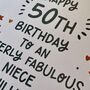 Utterly Fabulous X Personalised 50th Birthday Card You Choose, thumbnail 4 of 7
