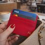 Red Personalised Vegan Card Holder, thumbnail 2 of 3