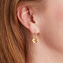 Citrine Hammered Gold Plated Silver Drop Earrings, thumbnail 8 of 10