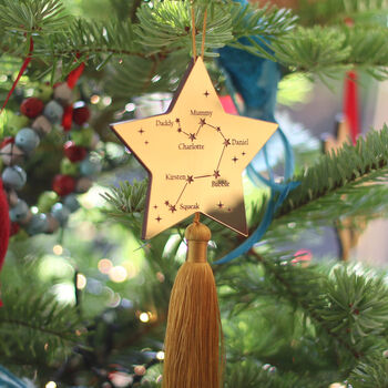 Family Constellation Star Christmas Tree Decoration, 10 of 12