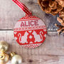 Personalised Cats Christmas Jumper Bauble, thumbnail 1 of 6