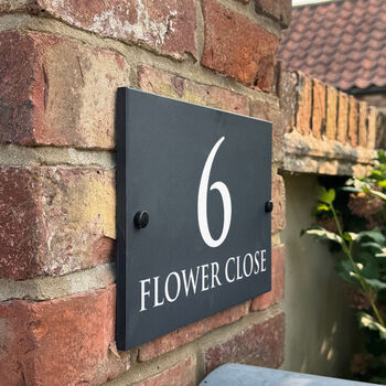 Personalised Classic Slate House Number Sign, 3 of 3