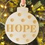 Hope Christmas Wooden Decoration, thumbnail 2 of 3