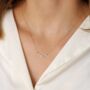 Nadia White Gold Lab Grown Diamond Chevrone Necklace, thumbnail 1 of 4