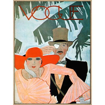 Vintage Reissue Vogue Cover Couple, Canvas Art, 2 of 7