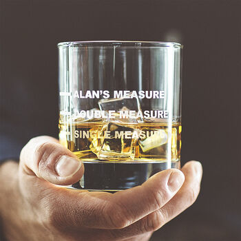 Personalised Drinks Measure Glass For Dad Second, 2 of 5