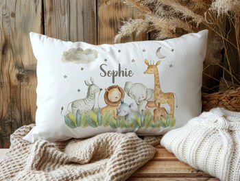 Kids Personalised Safari Night Pillowcase, 2 of 2
