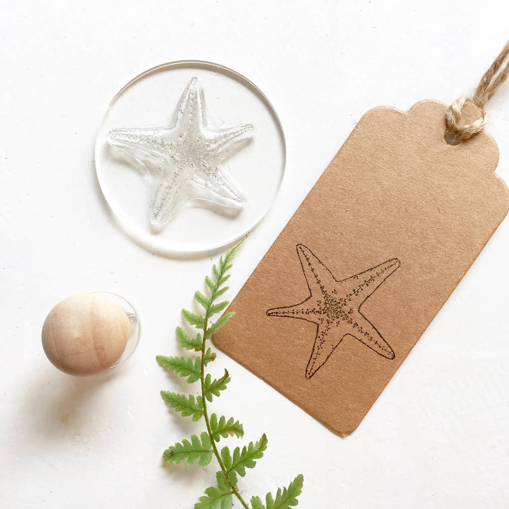 starfish clear rubber stamp by little stamp store
