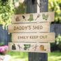 Personalised Wooden Garden Sign For Dad, thumbnail 1 of 3