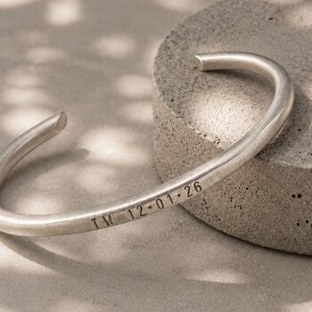 Personalised Rounded Cuff Bangle, 3 of 5