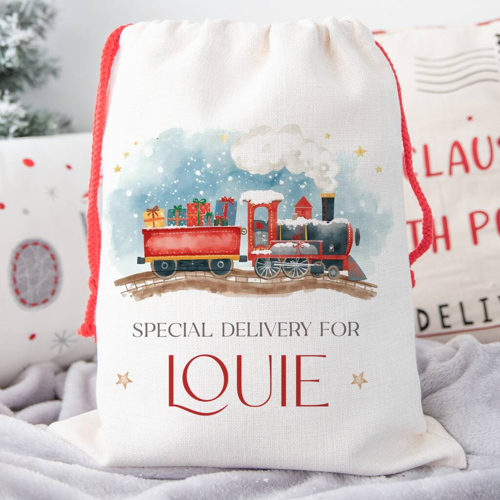 Special Delivery Train Christmas Sack, 1 of 2