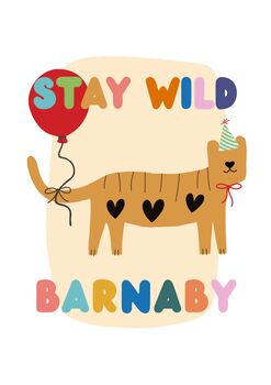 Stay Wild Personalised Print • Kids Poster Print, 3 of 3