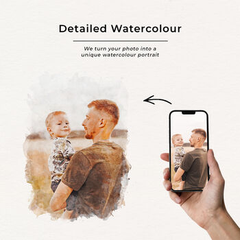 Personalised Dad Portrait, Custom Gift For Dad, 6 of 8