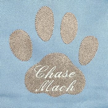 Personalised Embroidered Blue Doggy Backpack, 5 of 7