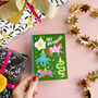 Funny Illustrated Christmas Card With Gold Foil, thumbnail 3 of 5