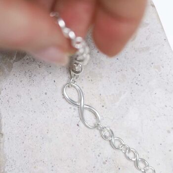 Sterling Silver Infinity Bracelet, 5 of 9