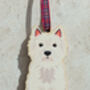 Westie Hanging Wooden Christmas Decoration, thumbnail 4 of 6