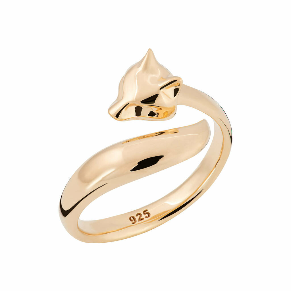 Fox Ring, Sterling Silver Or Gold Plated By Lily Charmed