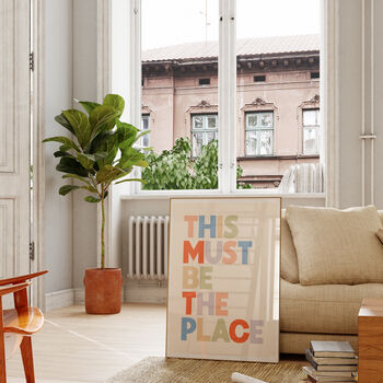 Typographic Colourful This Must Be The Place Print, 4 of 5