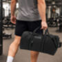 Personalised Black Canvas Overnight Bag, thumbnail 2 of 4