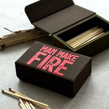 Refillable Matches Box Magnetic Close Father's Day Gift, 2 of 5
