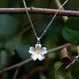 Yellow Primrose February Birth Flower Necklace, thumbnail 1 of 5