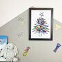 Personalised Baby's First Christmas Abstract Print, thumbnail 5 of 8