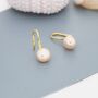 Genuine Pink Freshwater Pearl Hook Earrings, thumbnail 9 of 12