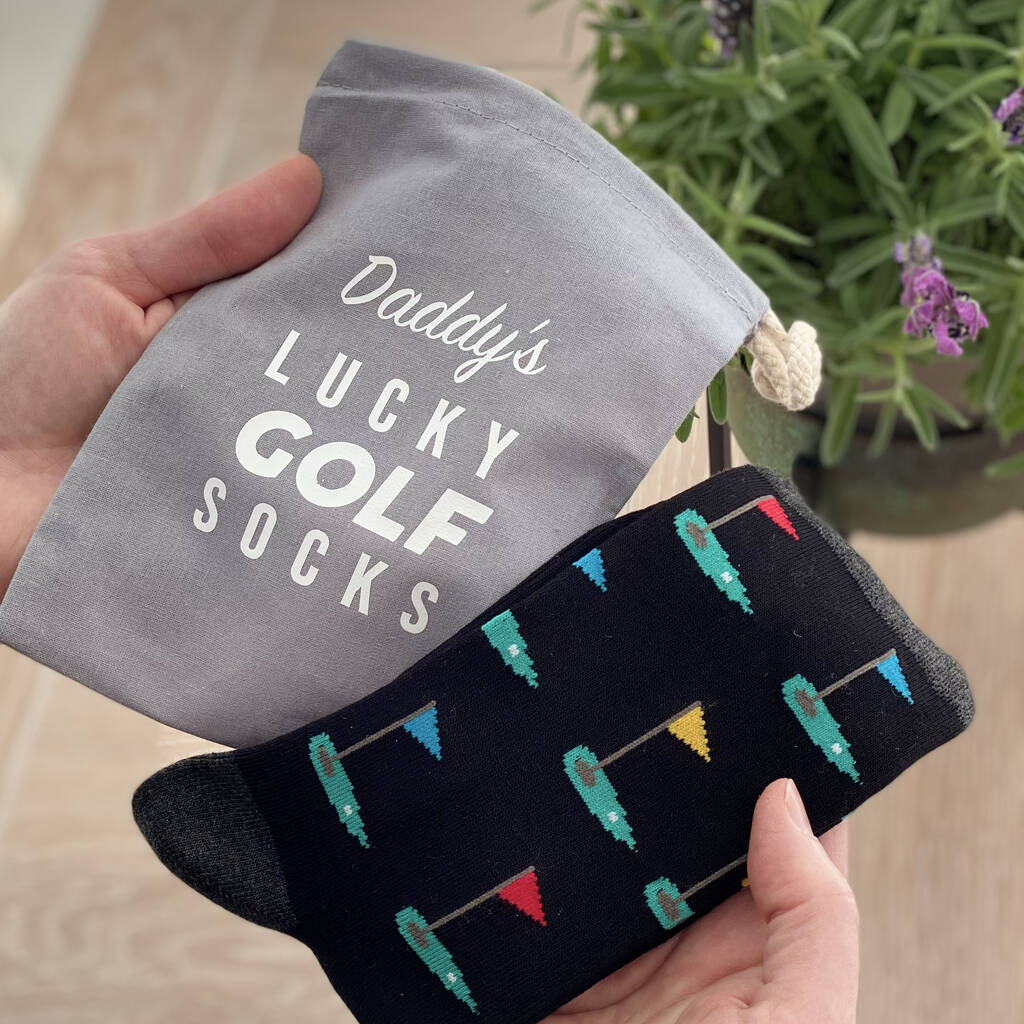 Personalised Dad's Lucky Golf Socks, 1 of 5