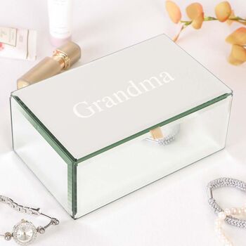 Grandma Personalised Mirrored Jewellery Box Gift, 4 of 7