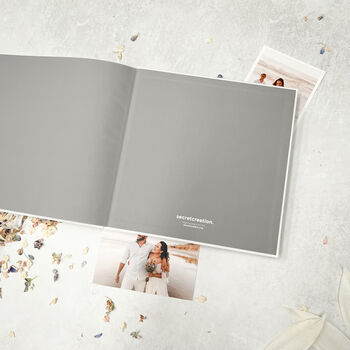 Wedding Linen Guest Book Modern Heart Design, 4 of 11