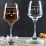 Personalised Engraved Wine Glass Gift For Auntie Aunty, thumbnail 1 of 5