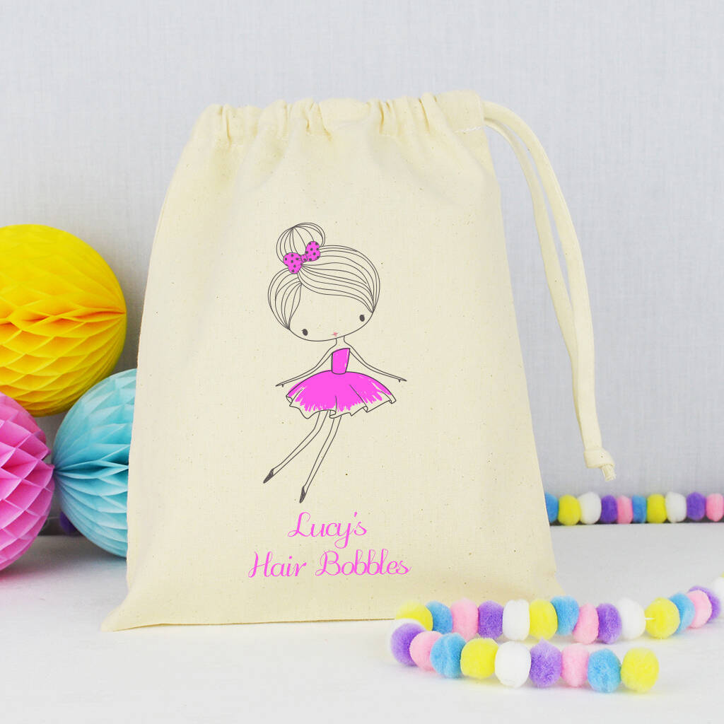 Personalised Girls Hair Bobbles Accessory Bag