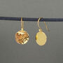 Hammered Disc Drop Earrings, thumbnail 1 of 4